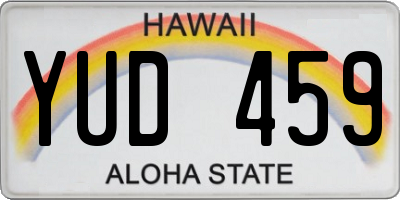 HI license plate YUD459