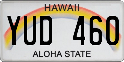 HI license plate YUD460