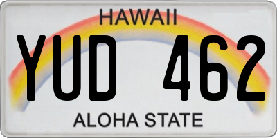 HI license plate YUD462