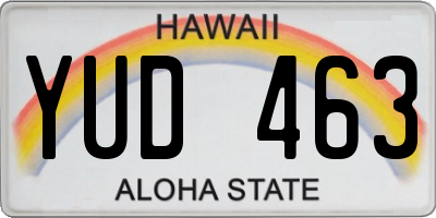 HI license plate YUD463