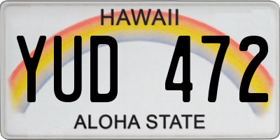 HI license plate YUD472