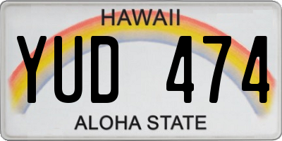 HI license plate YUD474