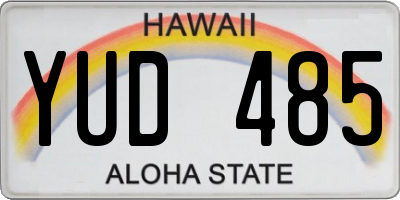 HI license plate YUD485