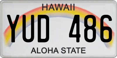 HI license plate YUD486