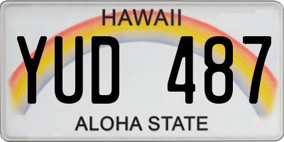 HI license plate YUD487