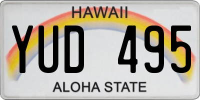HI license plate YUD495