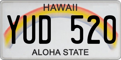HI license plate YUD520