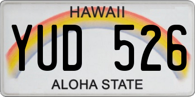 HI license plate YUD526