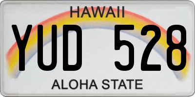 HI license plate YUD528