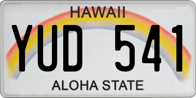 HI license plate YUD541