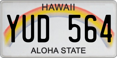 HI license plate YUD564