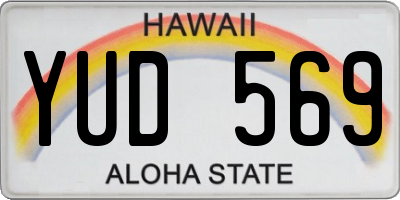 HI license plate YUD569