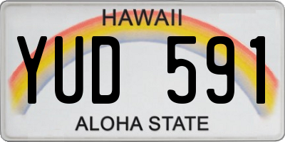 HI license plate YUD591