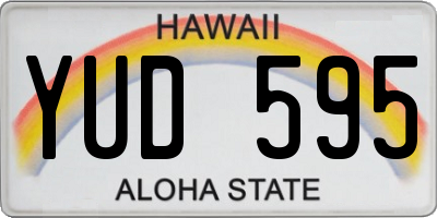 HI license plate YUD595