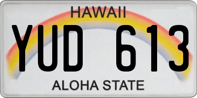HI license plate YUD613