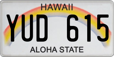 HI license plate YUD615