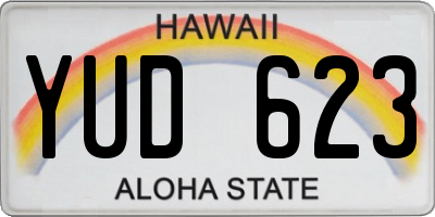 HI license plate YUD623
