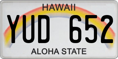 HI license plate YUD652