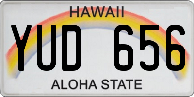 HI license plate YUD656
