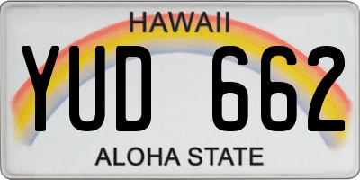 HI license plate YUD662