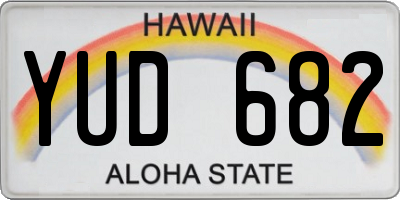 HI license plate YUD682