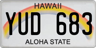 HI license plate YUD683