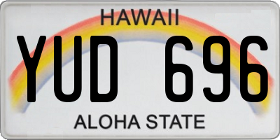 HI license plate YUD696