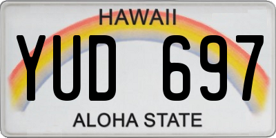 HI license plate YUD697