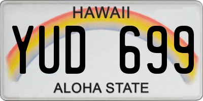 HI license plate YUD699