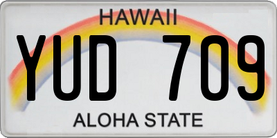 HI license plate YUD709