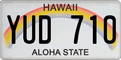 HI license plate YUD710