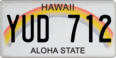 HI license plate YUD712