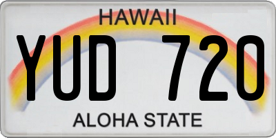 HI license plate YUD720