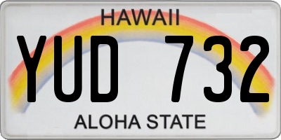 HI license plate YUD732