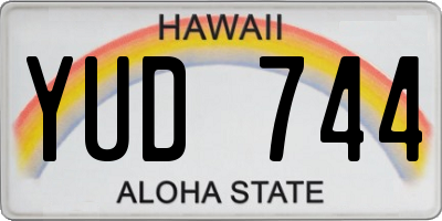 HI license plate YUD744
