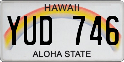 HI license plate YUD746