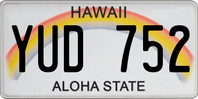 HI license plate YUD752
