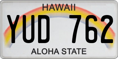 HI license plate YUD762