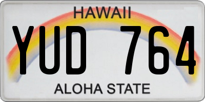 HI license plate YUD764