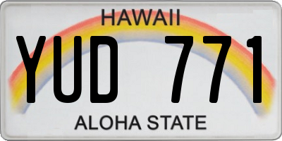HI license plate YUD771