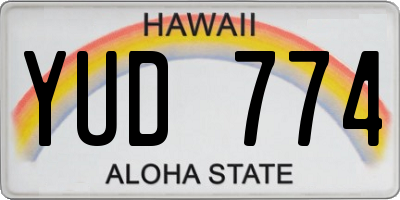 HI license plate YUD774