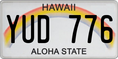 HI license plate YUD776
