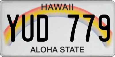 HI license plate YUD779