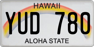 HI license plate YUD780