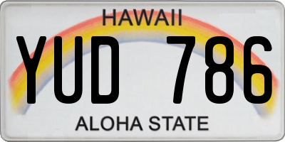 HI license plate YUD786