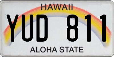 HI license plate YUD811