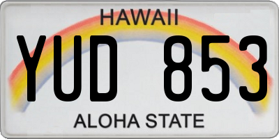 HI license plate YUD853