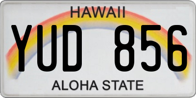 HI license plate YUD856