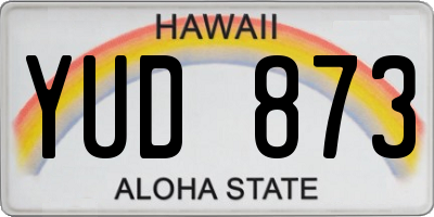 HI license plate YUD873