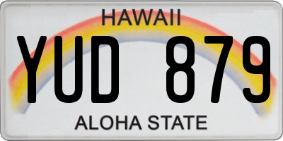 HI license plate YUD879
